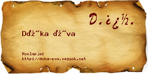 Dóka Éva névjegykártya